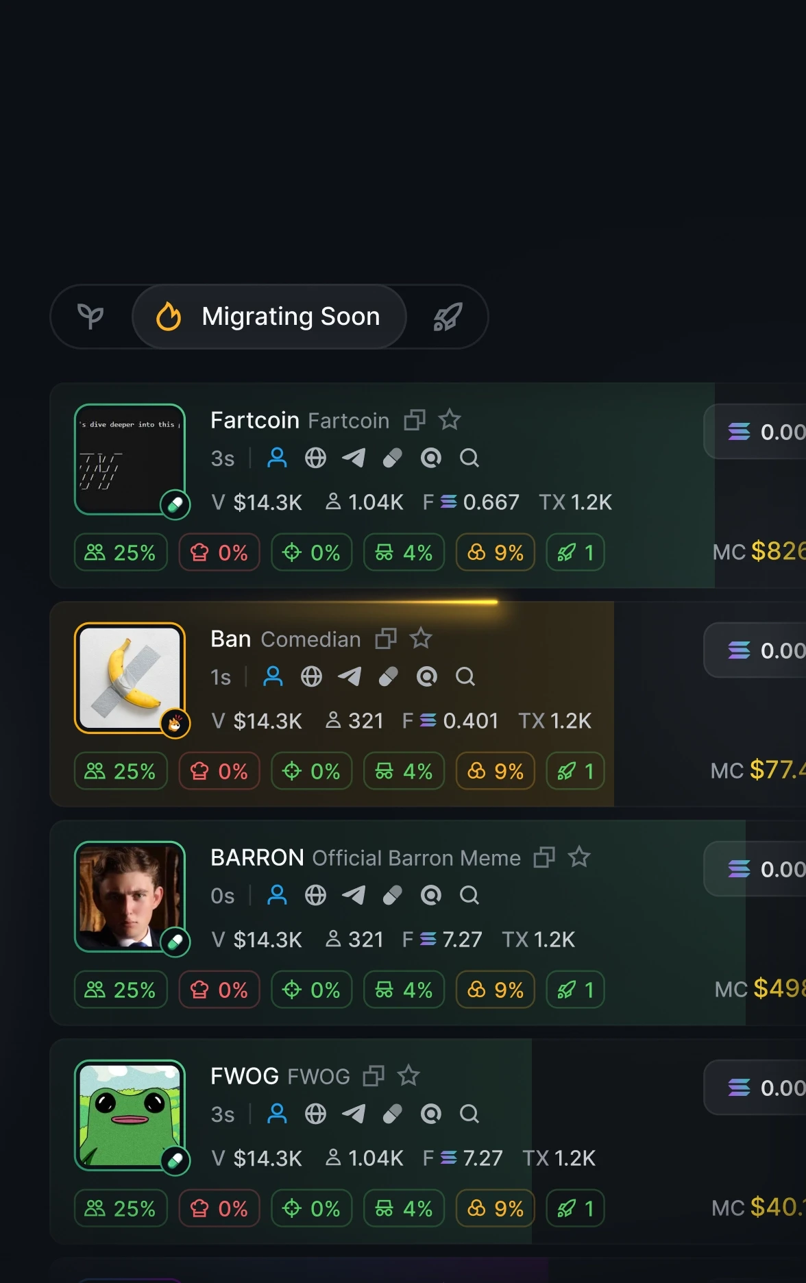 Trojan Terminal OEX Trenches Page Migrating Token Interface Example